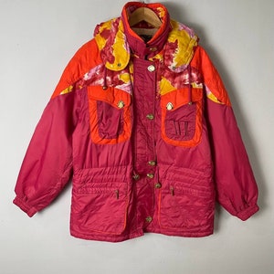 Vintage Japanese  Vinorosso Winter Bomber Jacket Hoodie Large Ski Wear Snowboarding Jacket Japanese Brand Warmer Skiing Jacket Size L