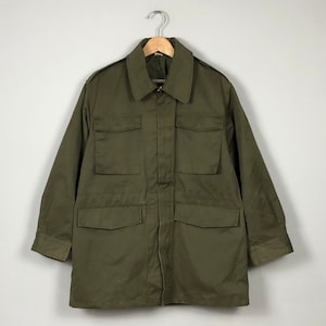 Vintage Military Green Field Jacket Army Zipper Tactical Vintage Military Green Field Jacket Army Zipper Tactical