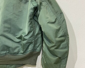 80s USA製 ALPHA flight jacket MA-1 MA1 Vintage 80s Bomber Flyers Jacket Alpha Industries MA-1 Mens