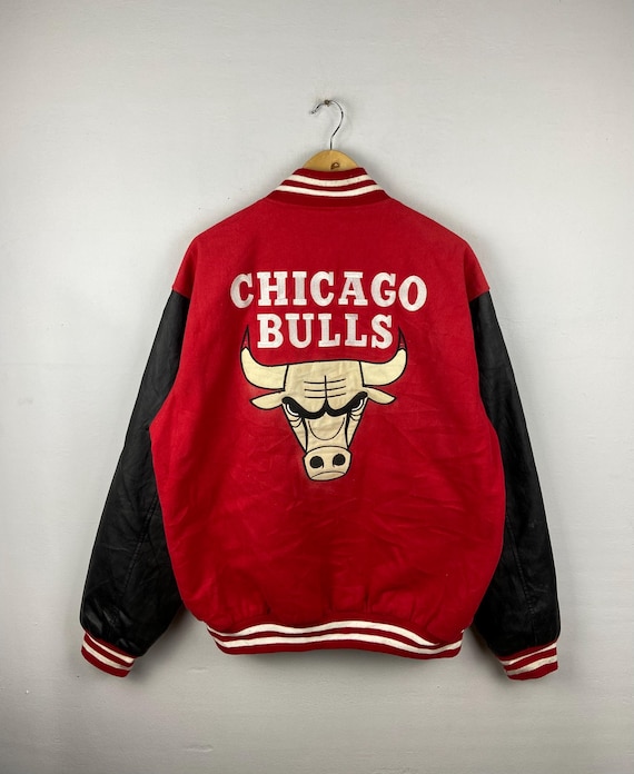 Vintage Chicago Bulls Nba Wool Varsity Jacket 1990s Nba Team