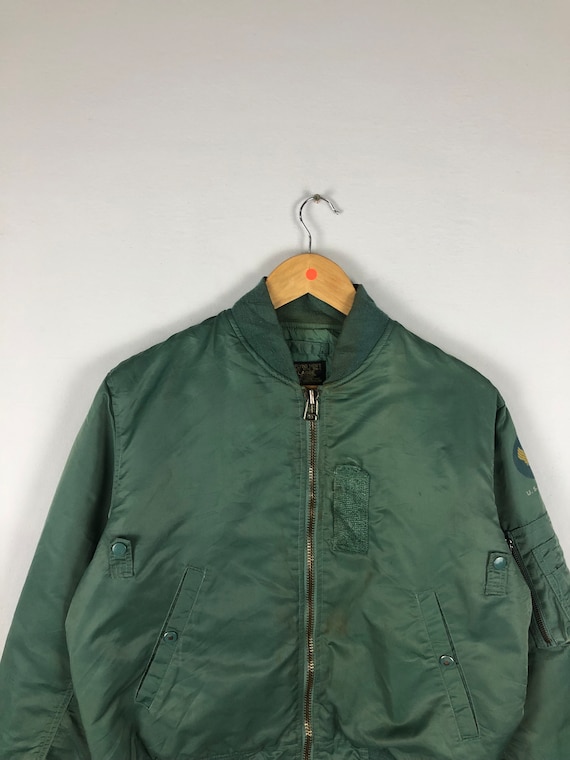 ジャケット・アウター 70-80s HOPE MFG ma-1 flight jacket Vintage 80s Alpha Industries MA-1 Bomber Jacket Full Zip