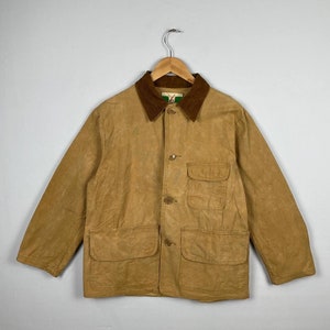 Vintage 90s Game Winner Sportwear Chore Workwear Chaqueta Marrón