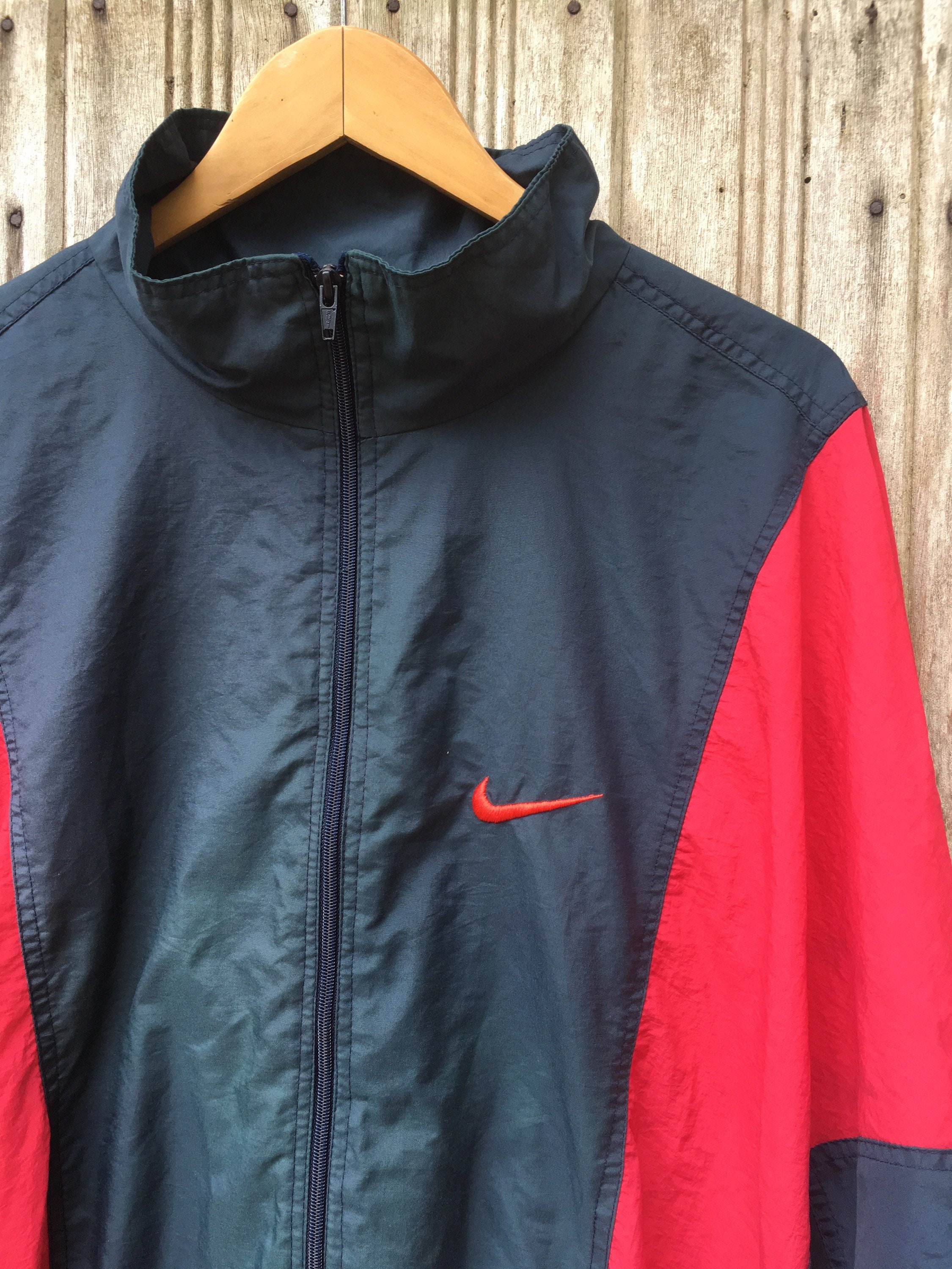 Vintage Nike Windbreaker Colorblock Jacket Large Nike Swoosh | Etsy