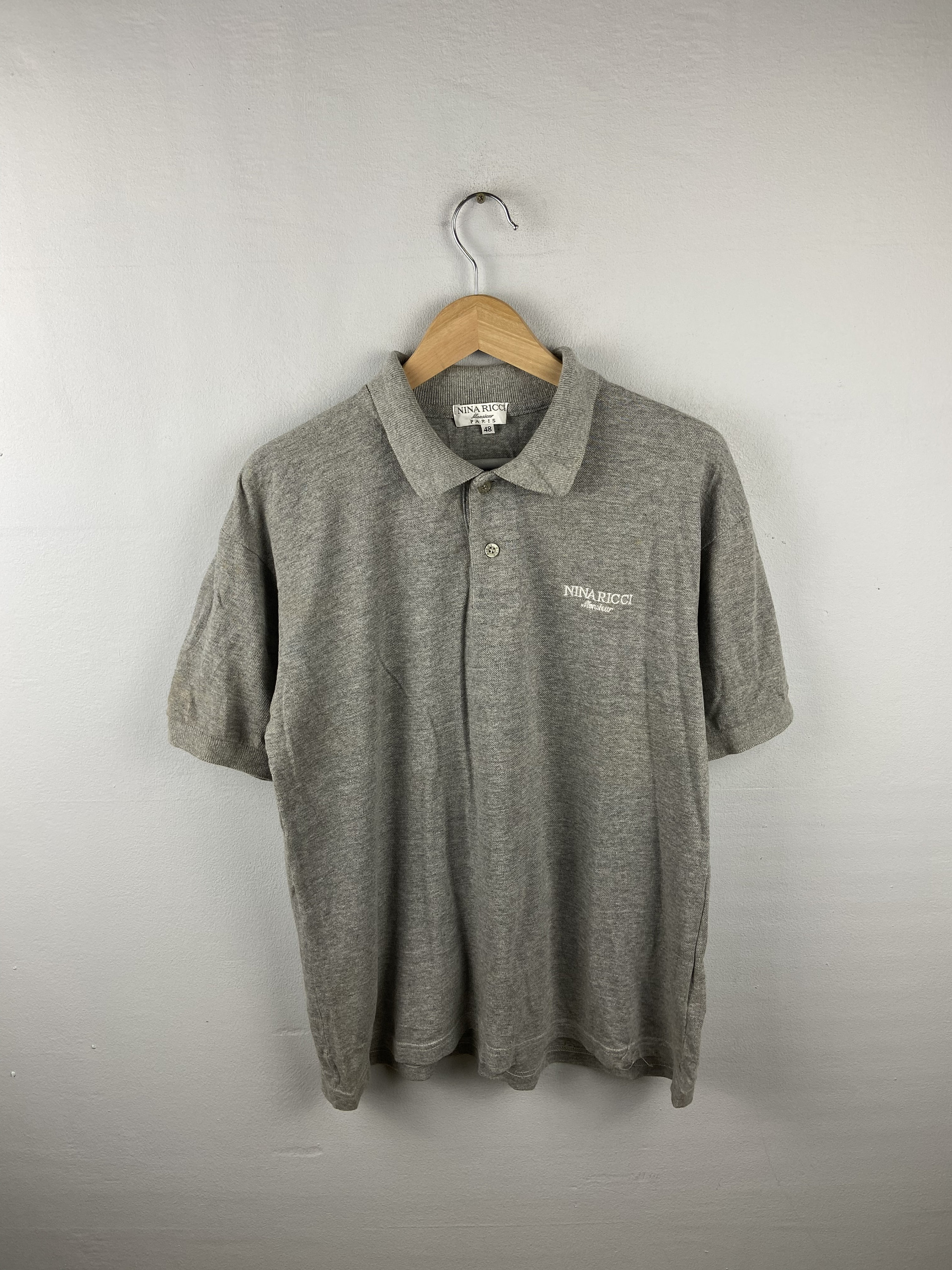 Nina Ricci Polo Shirt Grey Large Nina Ricci Casual Polo Shirt Size  