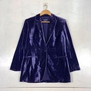 Georgio Armani Italy Luxuries Velvet Suit Purple Luxurious Coat Jacket Stylish Jacket Size M