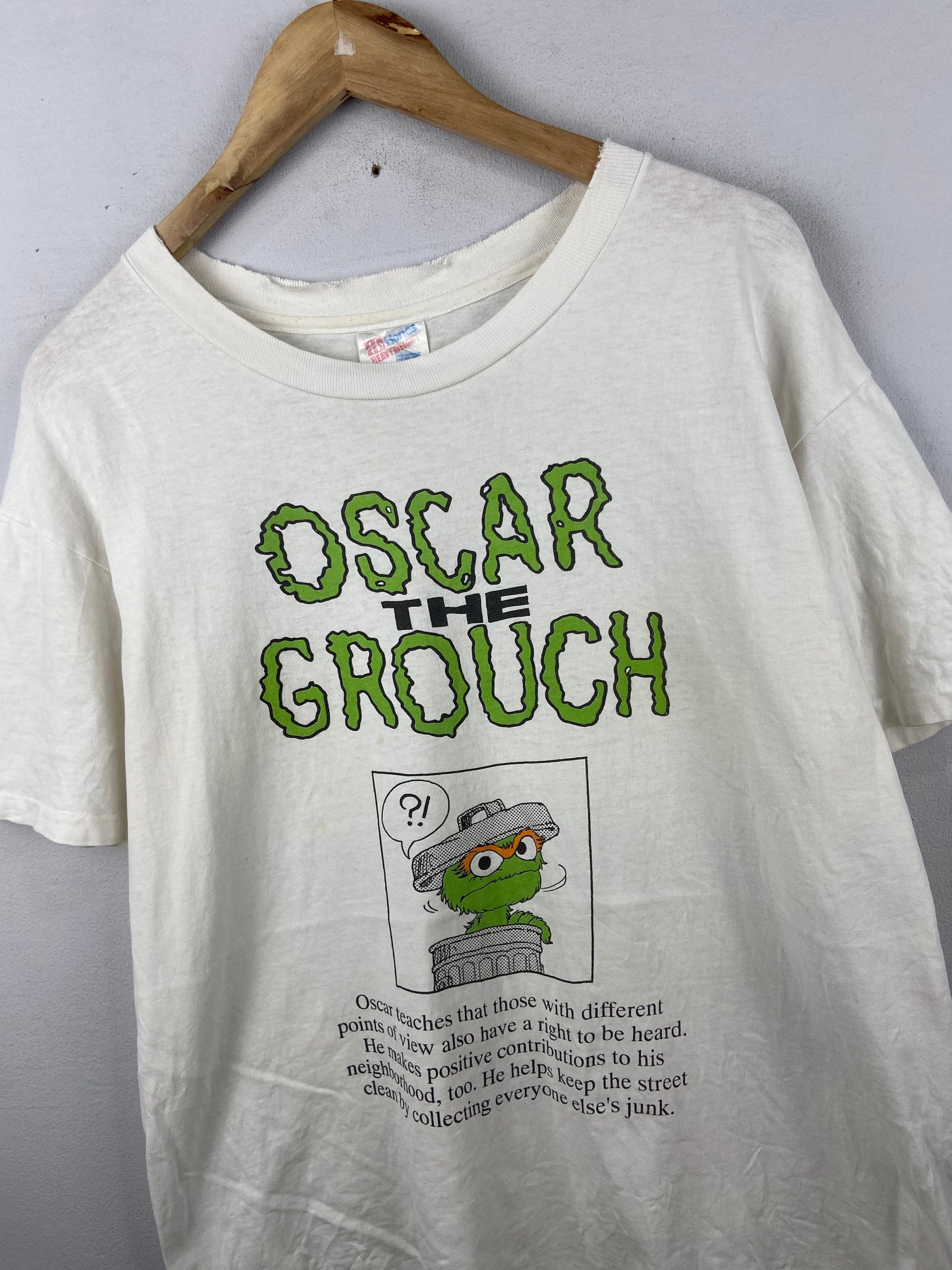 Vintage 90s Oscar the Grouch Muppet History Story Sesame Street