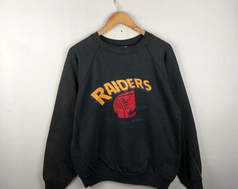 Vintage Raiders Northland Elementary PullOver 1990s Raiders Sweatshirt Sweater Streetwear Black Size L