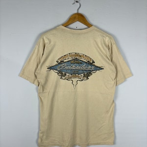Vintage 90er Jahre Quiksilver Surf Surfen Boarding Surf 1990er Jahre Quiksilver Surfen Surfbrett Surf Tshirt Größe M