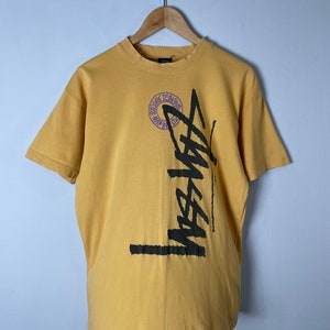 90s stussy ストックロゴ メッシュ フットボール ゲームシャツ　old STUSSY】90s'USA製 紺タグ サッカー ゲームシャツ Tシャツ