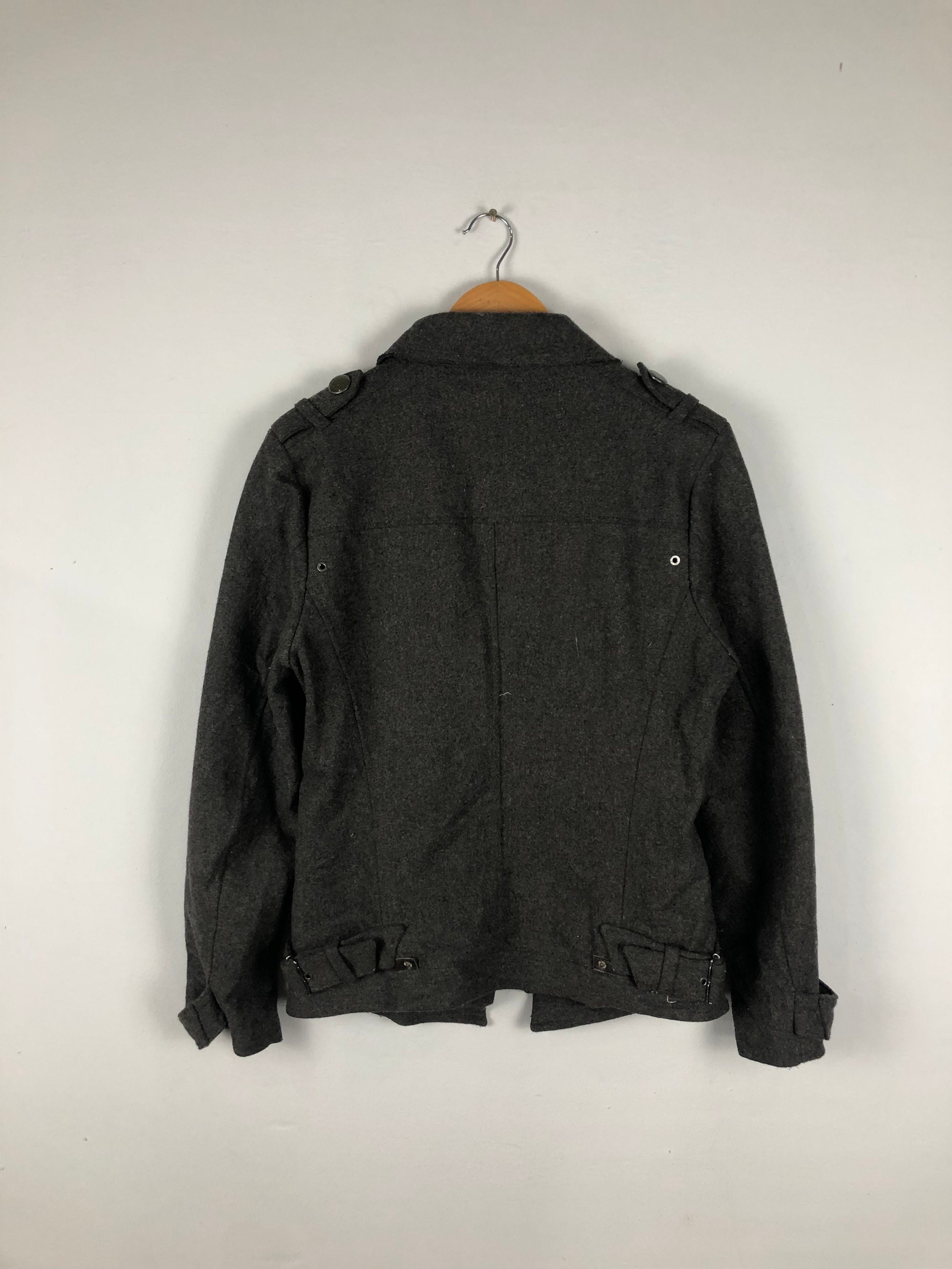 ジャケット・アウター PPFM y2k 00's wool jacket M PPFM Early 00s Hooded Mask Heavy Wool Rider Jacket – DRIEW
