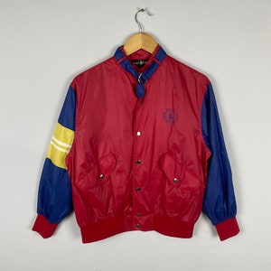 vintage Polo Ralph Lauren PRL Veste Rouge Bleu Jaune Moyenne Polo RL Coupe-vent Blouson Bomber Colorblock Taille M