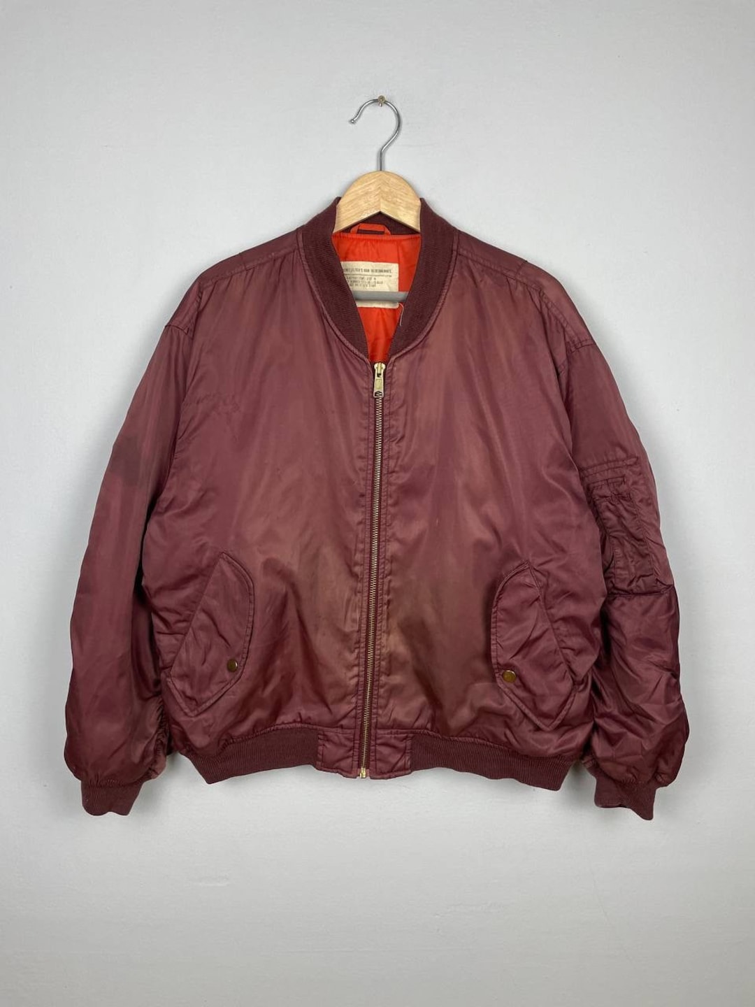 Vintage Airforce Type AM-1 Bomber Jacket Large Airforces Flight