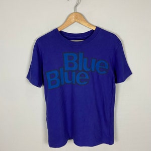 Vintage Blue Blue Japanese Brand Designer Indigo Spell Out Blue Blue Medium Tees Tshirt Blue Size M