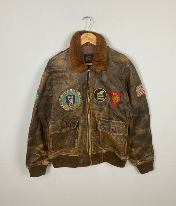 Vintage Type A-2 Flyers Leather Jacket Large 1990s A-2 Vintage Type A-2 Flyers Leather Jacket Large 1990s A-2