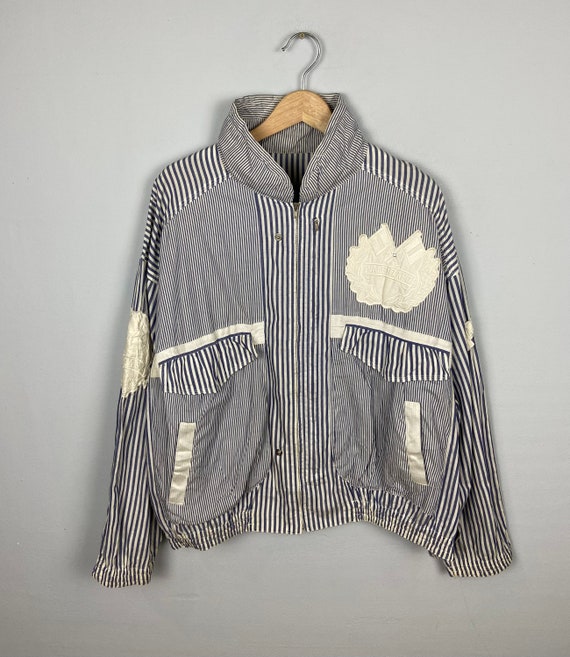 Vintage 90s Valenza Po New York Italian Windbreaker Light Jacket 