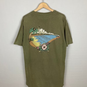 Vintage 90s Golden Britt Surf Beach Hawaii Tshirt Small Vintage 1990s Golden Britt History Surf Tshirt Size L
