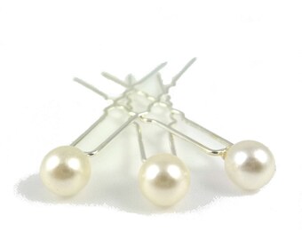 Rougecaramel - Epingle chignon en perles lot de 6pcs - ivoire