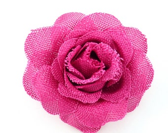 Wedding flower brooch or sisal hair clip