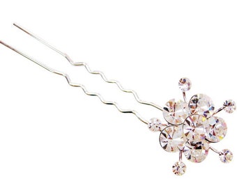 Crystal hairpin / wedding hairpin - plain white crystal