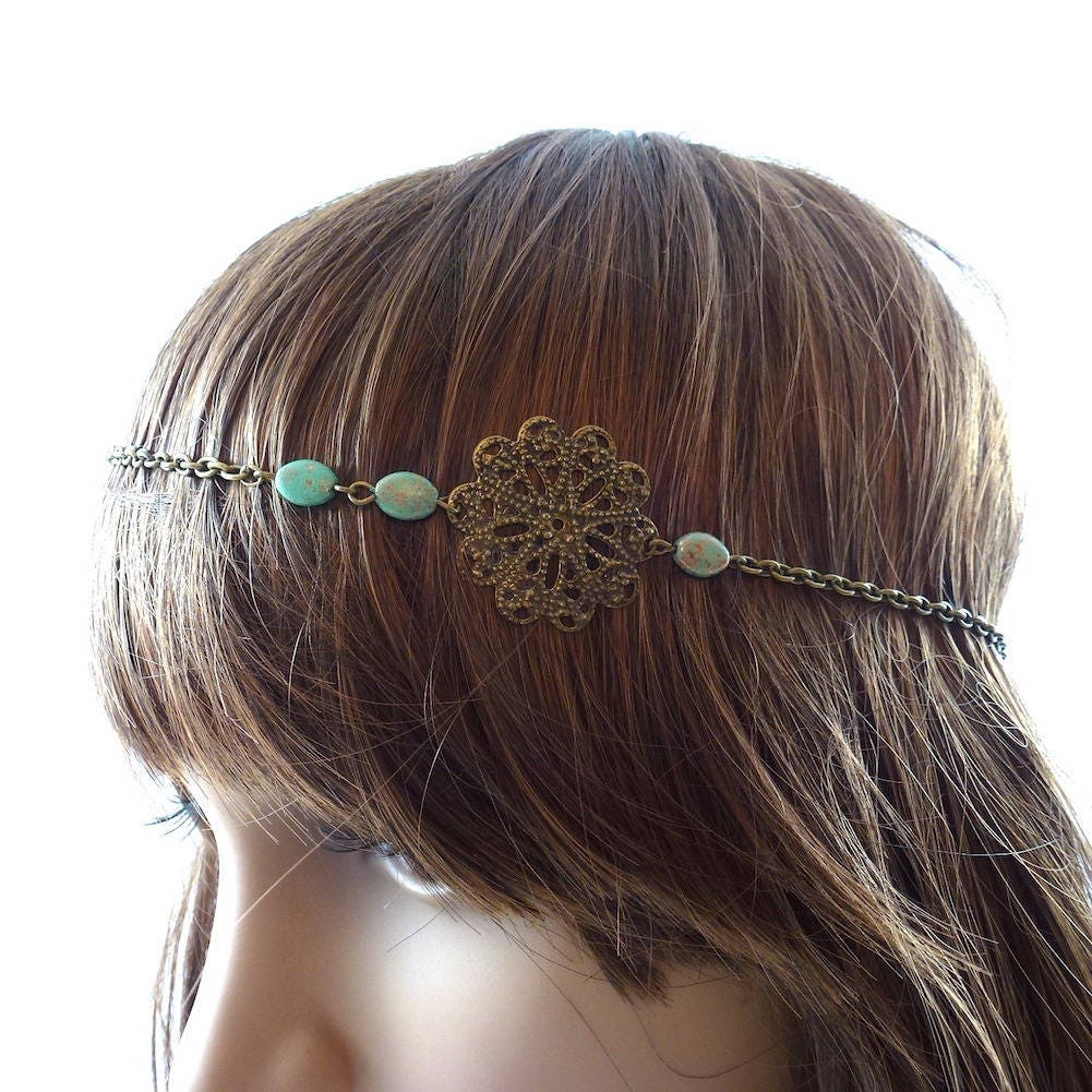 Headband Bijou Motif Fantaisie - Antique Gold