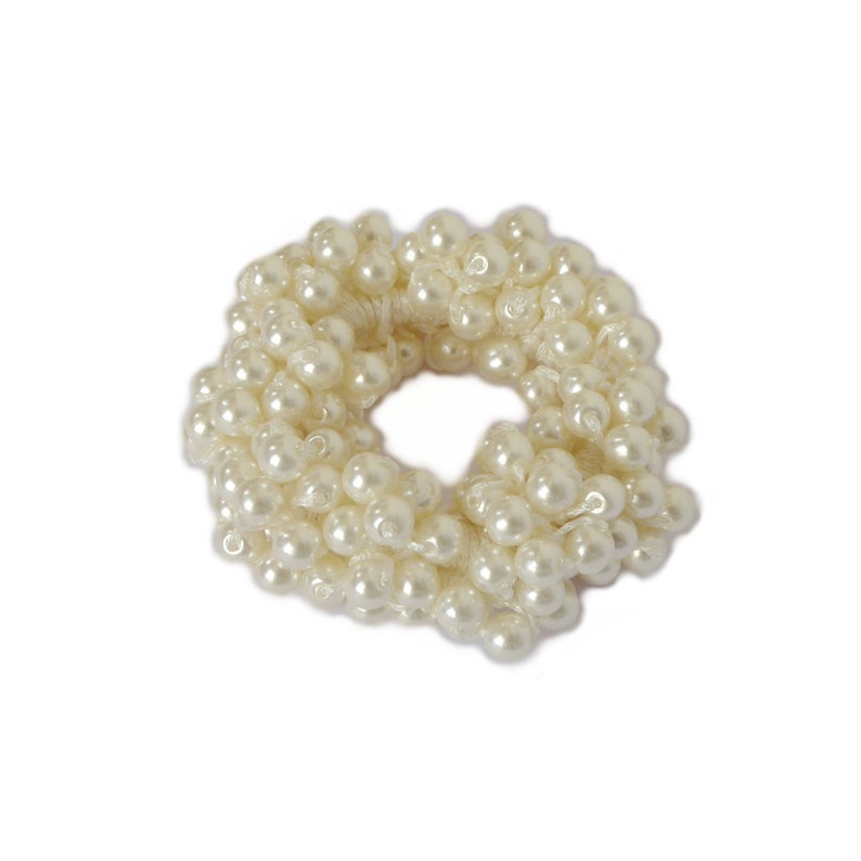 Elastic hair or pearly bead bracelet
