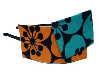 Headband flat bi-color - orange/blue