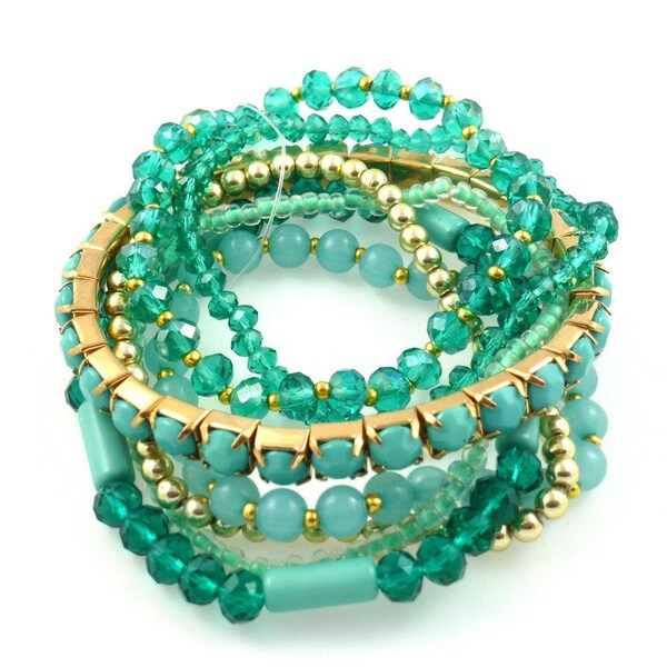Bijoux - Bracelet fantaisie perles 7 rangs