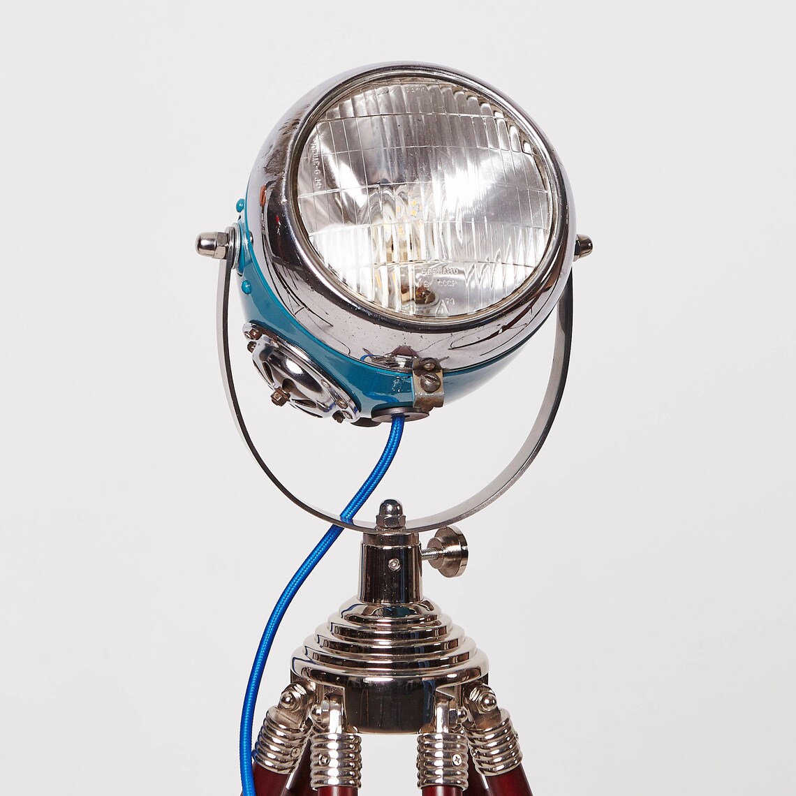 USSR Motorcycle tripod headlight floor lamp led light lamp Etsy