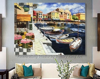 Venice oil painting, Italy wall art, Venice Italy painting, Architectural Italian Landscape painting, Cityscape wall art, Gift for women