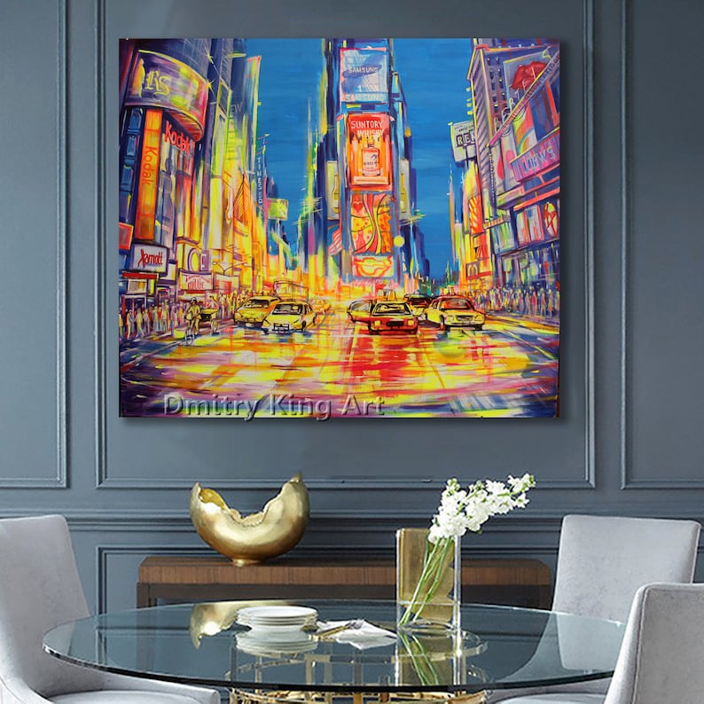 New York City wall art Abstract art NYC wall art New York Etsy