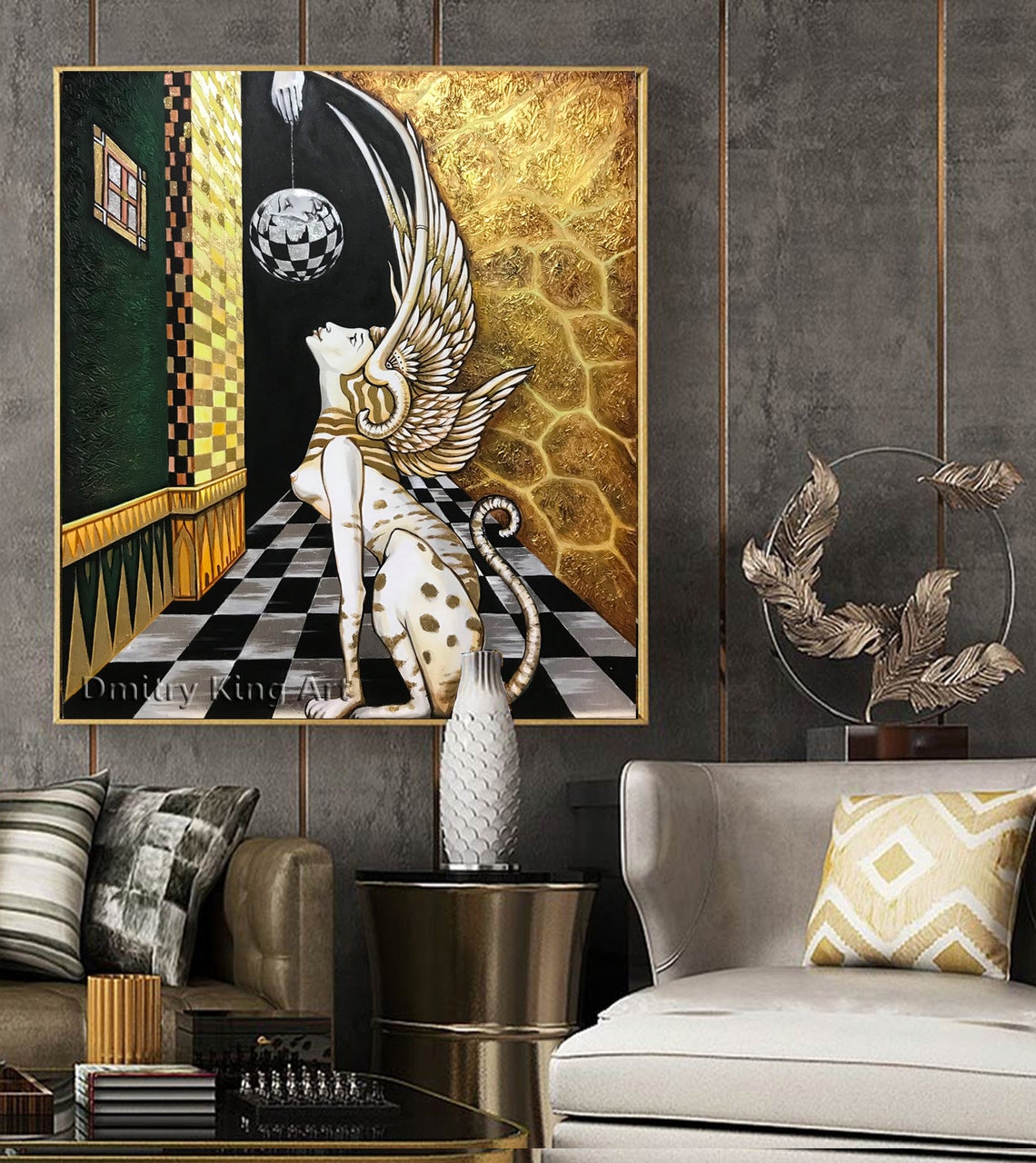 Sexy Nude Woman Art, Fantasy Art, Fairy Tale Mystic Woman, Large Wall