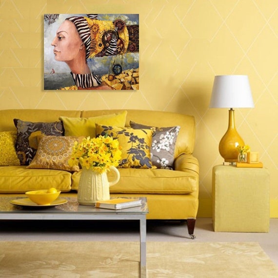 Woman Portrait Fantasy Art Female Wall Art Feminist Art Etsy