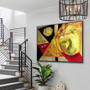 Nude Painting Sensual Original Oil Painting, Bedroom Feminine Sexy