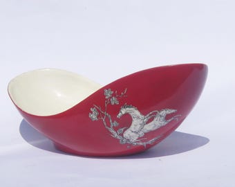 Crown Devon Pegasus Bowl: 1950s Streamlined British Ceramic