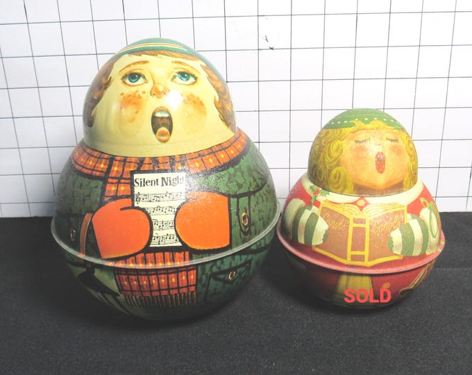 Choice Roly Poly Bristol Ware Collectible Tobacco Tin - Carollers 1982/84