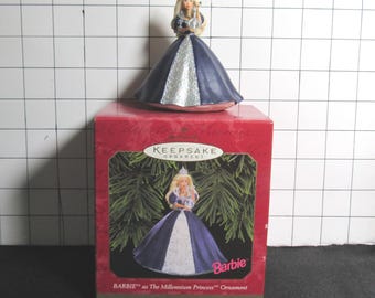 Hallmark Keepsake Ornament Barbie "The Millennium Princess" 1999 (bx 9)