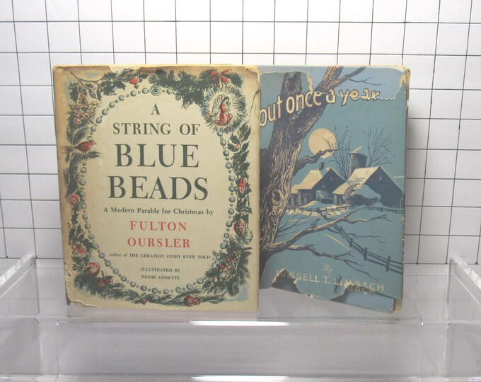 2 VTG Fiction Books - But Once a Year and A String of Blue Beads (H)