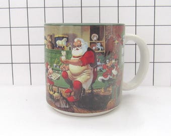 Vtg Ceramic Mickey & Friends Christmas Coffee Mug 1993