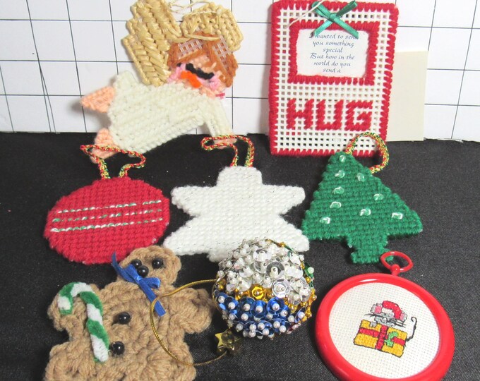 8 Assorted Handmade Christmas Ornaments  (BsE5)