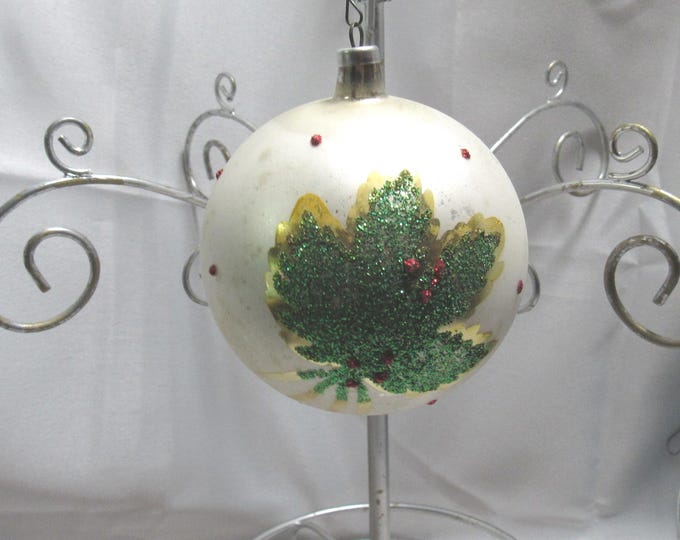 VTG Blown Mercury Glass Round Christmas Ornament (Bx 6)