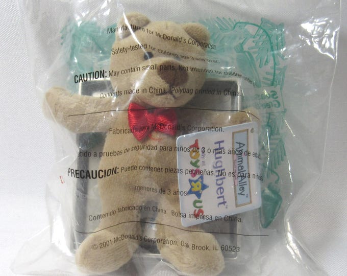 Vtg 2001 McDonald's Animal Alley Plush Toy Ornament Frame (bsE8)