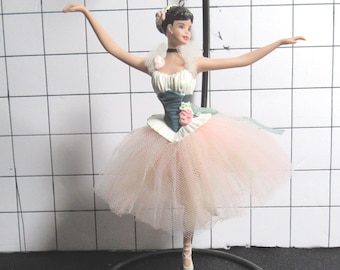Avon's Barbie Lighter Than Air Ballerina Porcelain Ornament 2001 (bx 9)