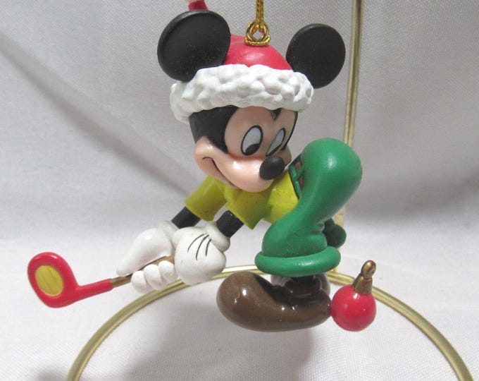 Golfing Mickey Christmas Ornament (Bx 6)