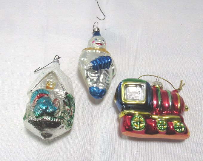 Choice of VTG Blown Mercury Glass Christmas Ornaments (S23)