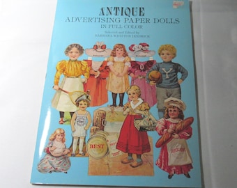 New Vintage Antique Advertising Paper Dolls in Full Color Guide Book PB