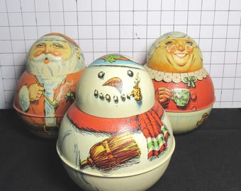 Choice Roly Poly Bristol Ware Collectible Tobacco Tin - Christmas 1980/81