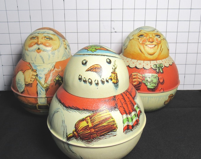 Choice Roly Poly Bristol Ware Collectible Tobacco Tin - Christmas 1980/81