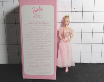 Avon's Ballerina Barbie as the Sugar Plum Fairy Porcelain Ornament 1997 (bx 9)
