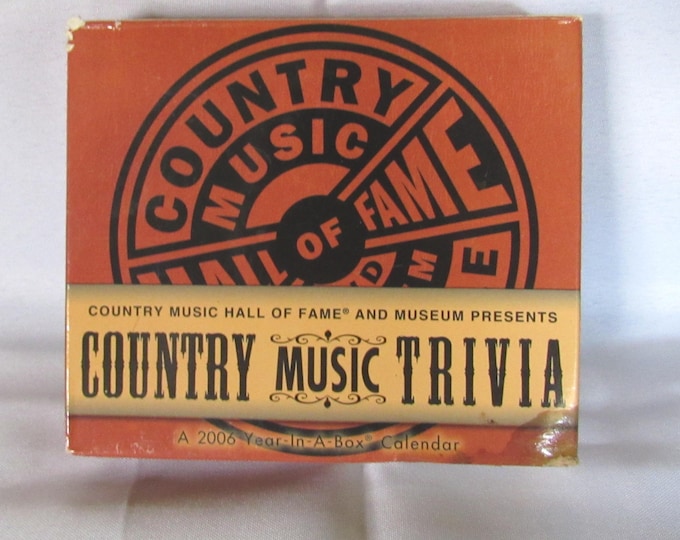 2006 Country Music Trivia Year in Box Calendar