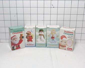Choice of CVS Ceramic Christmas Ornaments from 1994-1998 (bx1)
